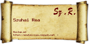 Szuhai Rea névjegykártya